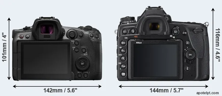 Comparison R5 C or D780 rear