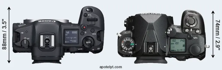 Compare R5 versus K-3 III top