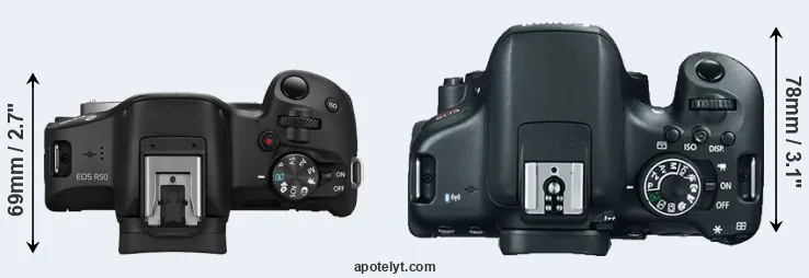 Compare R50 versus T6i top