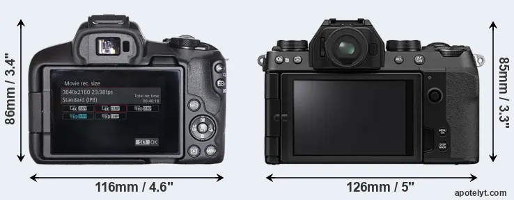 Comparison R50 or X-S10 rear