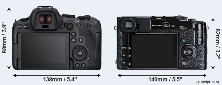 Comparison R6 Mark II or X-Pro1 rear