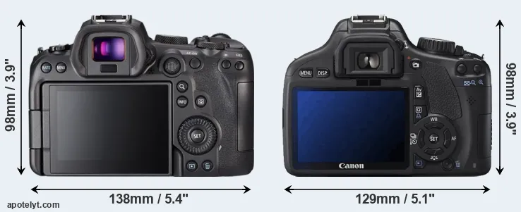 Comparison R6 or T2i rear