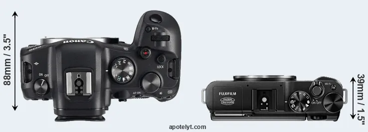 Compare R6 versus X-A1 top