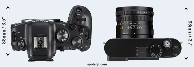Compare R6 versus Q3 top