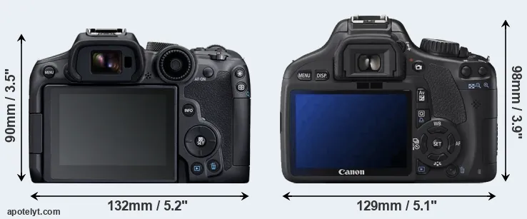 Comparison R7 or T2i rear