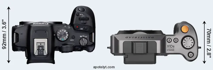 Compare R7 versus X1D II top