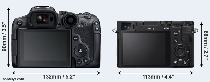 Comparison R7 or RX1R III rear