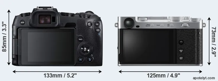 Comparison RP or X-E5 rear