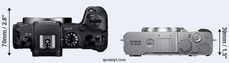 Compare RP versus X-E5 top