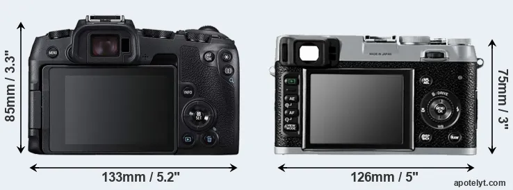 Comparison RP or X100 rear