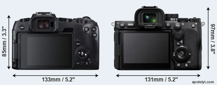 Comparison RP or A7R V rear