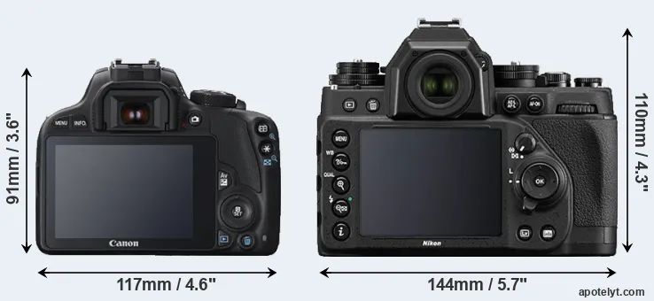 Comparison SL1 or Df rear