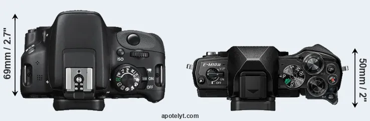Compare SL1 versus E-M10 III top