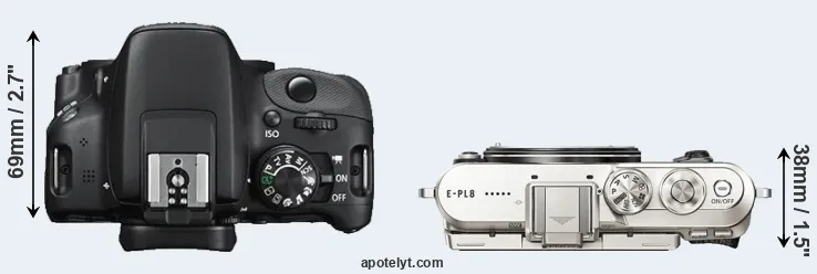 Compare SL1 versus E-PL8 top
