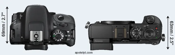 Compare SL1 versus GX8 top