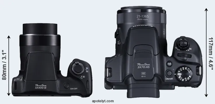Compare SX400 versus SX70 top