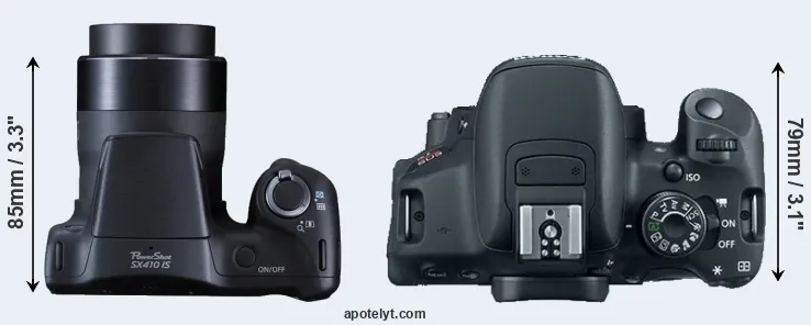 Compare SX410 versus T5i top