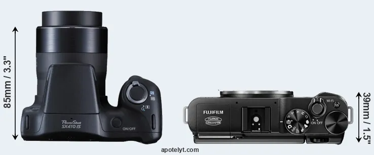 Compare SX410 versus X-M1 top