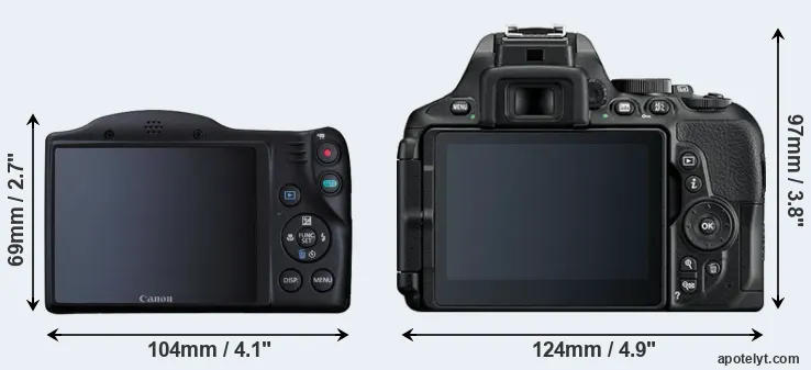 Comparison SX410 or D5600 rear