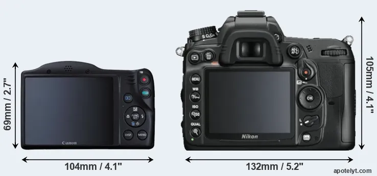 Comparison SX410 or D7000 rear