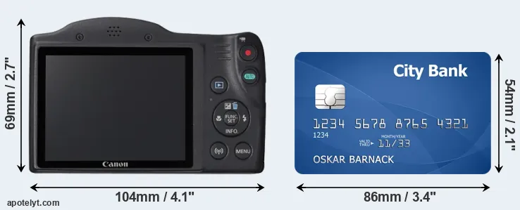 SX420 and credit card rear side