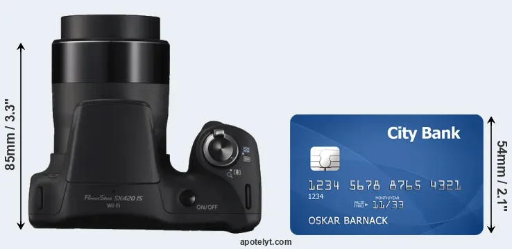 SX420 versus credit card top view