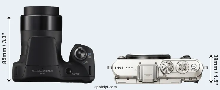 Compare SX420 versus E-PL8 top