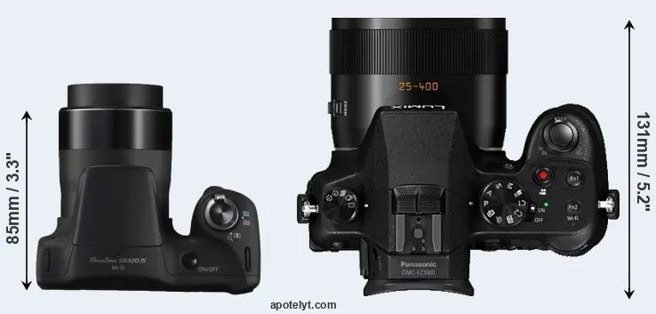 Compare SX420 versus FZ1000 top