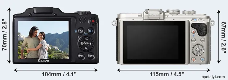 Comparison SX510 or E-PL8 rear