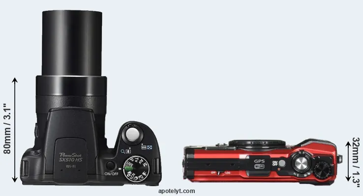 Compare SX510 versus TG-5 top