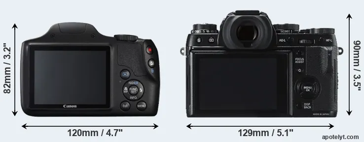 Comparison SX540 or X-T1 rear