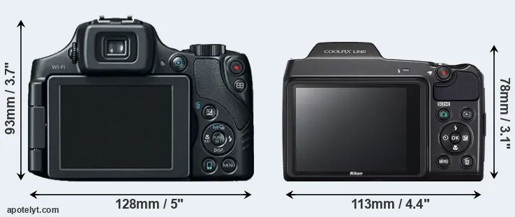 Comparison SX60 or L840 rear