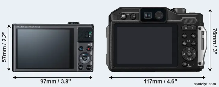 Comparison SX620 or FT7 rear