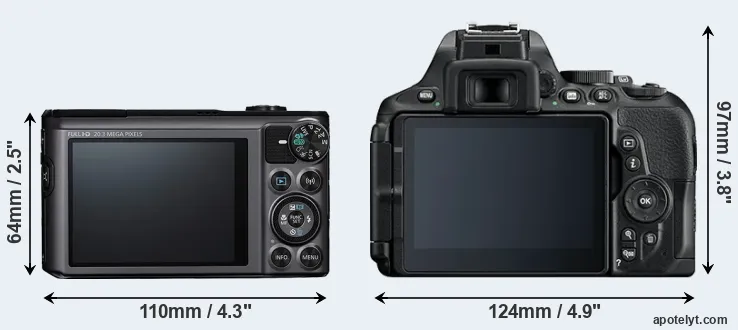 Comparison SX720 or D5600 rear