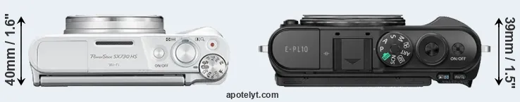 Compare SX730 versus E-PL10 top