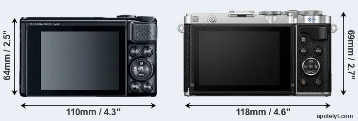 Comparison SX740 or E-P7 rear