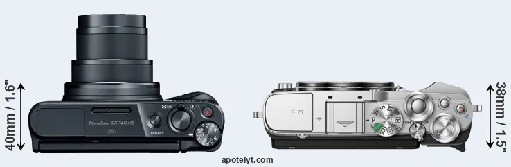 Compare SX740 versus E-P7 top