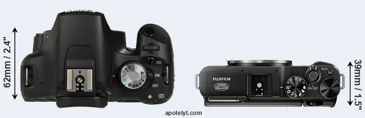 Compare T1i versus X-M1 top