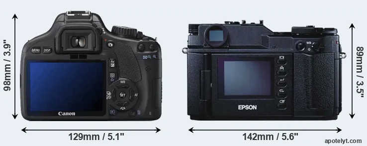 Comparison T2i or R-D1 rear
