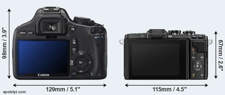 Comparison T2i or E-PL7 rear