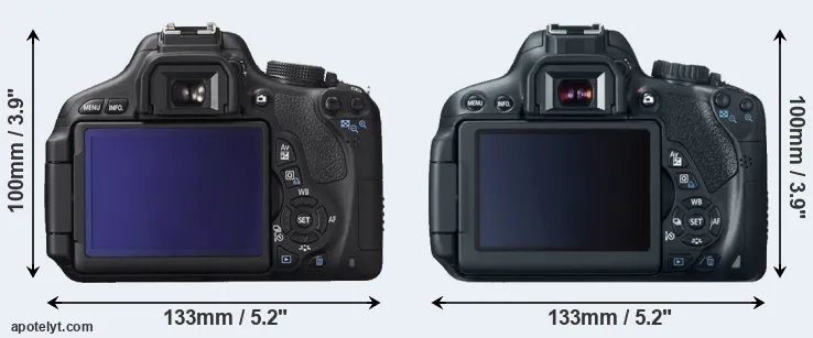 Comparison T3i or T4i rear