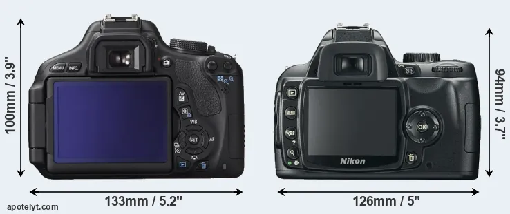 Comparison T3i or D60 rear