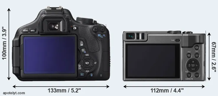 Comparison T3i or ZS70 rear