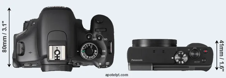 Compare T3i versus ZS70 top