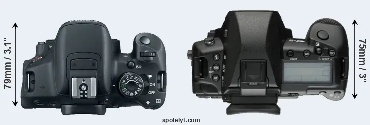 Compare T5i versus E-5 top