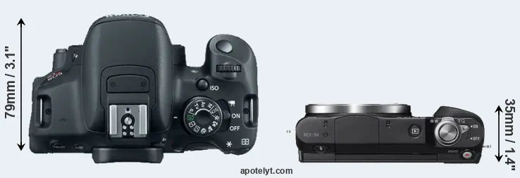 Compare T5i versus NEX-3N top