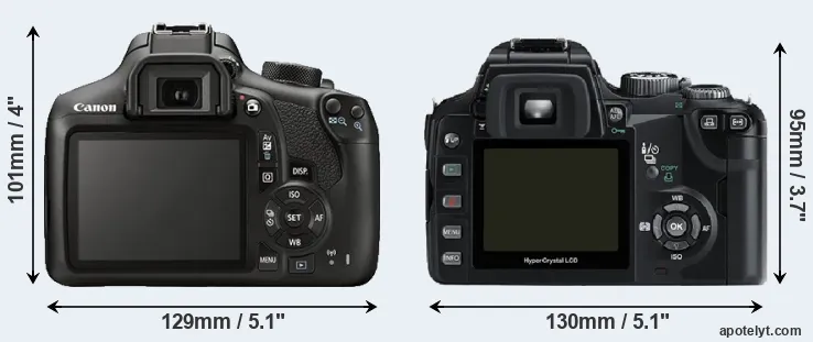 Comparison T6 or E-500 rear