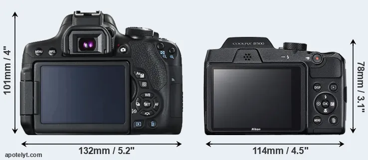 Comparison T6i or B500 rear