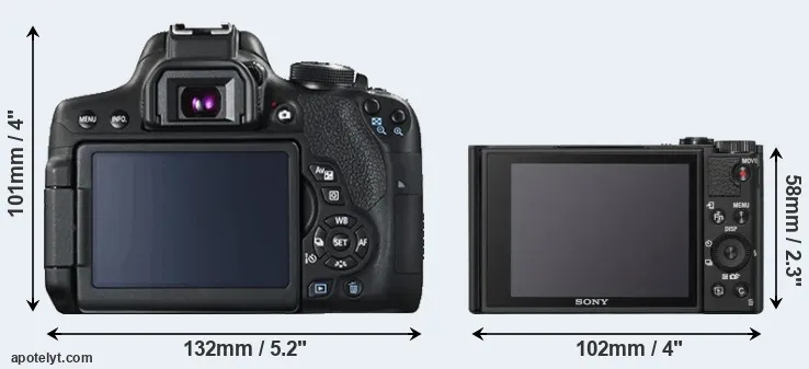 Comparison T6i or WX800 rear