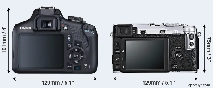 Comparison T7 or X-E1 rear